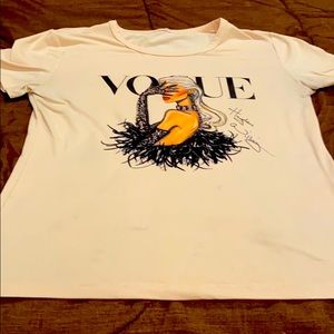 Beige/pink vogue shirt